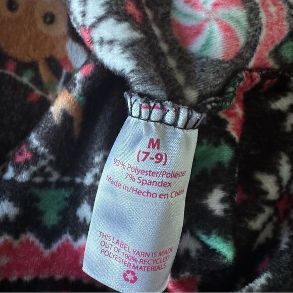 No Boundaries Black Fleece Multicolored Christmas Reindeer Print Hoodie Size Med - Picture 6 of 6